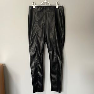 H&M Black Faux Leather Leggings